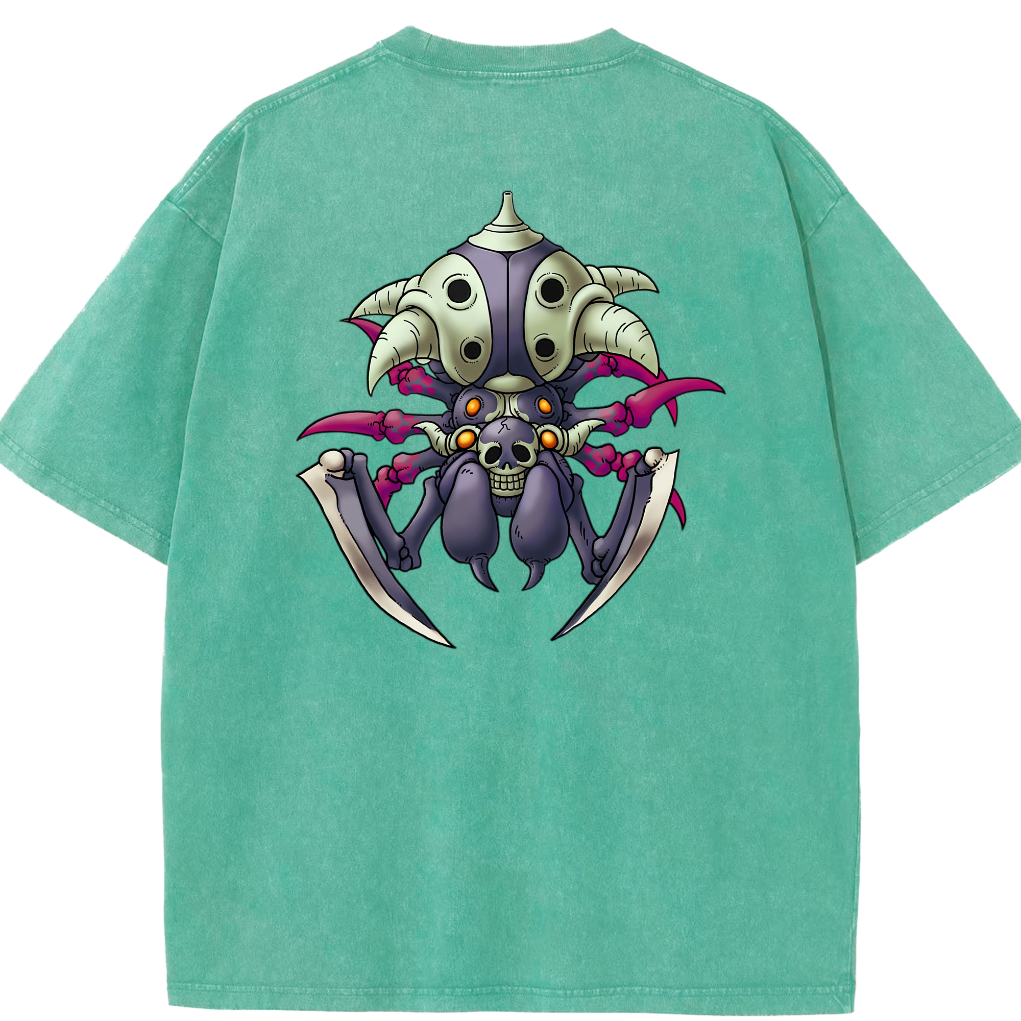 （画像用） ドラゴンクエスト Doragon Kuesuto Dragon Quest 綿100% ヴィンテージ風 半袖Tシャツ（背面プリント）
